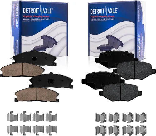 Miniatura 81 de Detroit Axle - Pastillas de Freno Delantero para Nissan Altima Maxima Sentra 350Z Cube Juke Versa INFINITI G20 G35 I30 I35 Suzuki SX4, Pastillas