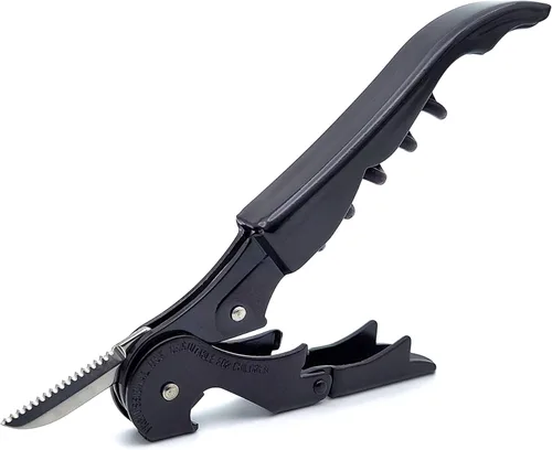 Miniatura 12 de Pulltap's - Sacacorchos genuino clásico 500 para camarero – Llave de vino con doble bisagra y cortador de papel de aluminio con bisagra – Diseño