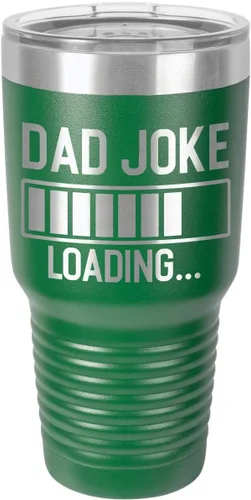Miniatura 15 de Dad Joke Loading Maroon - Vaso de bebida de 30 onzas con popote y tapa superior deslizante Taza de viaje grabada con láser Comparar con Yeti