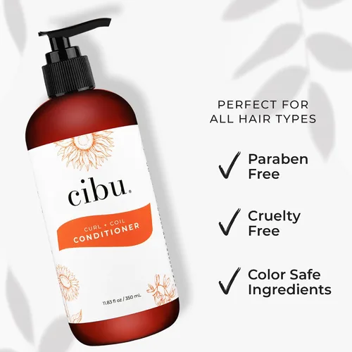 Miniatura 3 de CIBU El champú y acondicionador Curl + Coil limpia, hidrata, revitaliza, desenreda y conserva el rizo natural + bobina para un cabello suave