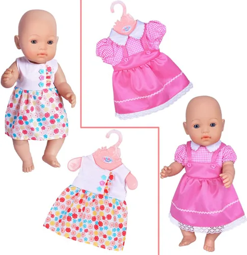 Miniatura 6 de Ebuddy Ropa de muñeca, 10 juegos de ropa de muñeca para muñecas de 14 a 16 pulgadas, muñecas de bebé recién nacidas de 16.9 in, muñecas de 15