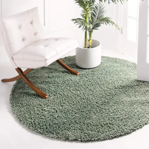 Miniatura 26 de Unique Loom Davos Shag Collection - Alfombra de área, color liso (4 pies 1 pulgada x 6 pies 1 pulgada, rectangular, color pimienta)
