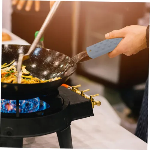 Miniatura 8 de Uonlytech - Funda de silicona para mango de olla de escaldado, funda sin sartén para calor, diseño ligero que se adapta a asas de utensilios