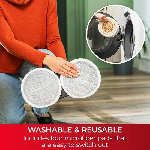 Miniatura 4 de Kenmore SM2070 S300 Series Steam Spin Mop for Scrubbing and Sanitizing 2 Modes, XL Water Tank, Swivel Steering, LED Headlights, Powerful Corded