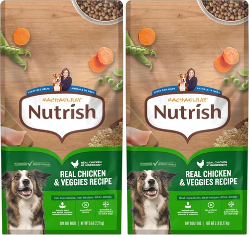 Miniatura 11 de Nutrish Rachael Ray - Comida seca para perros adultos, receta de pollo y verduras reales, bolsa de 5 libras