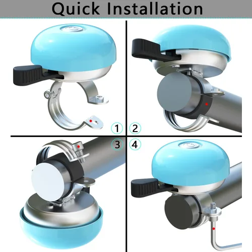 Miniatura 5 de Greallthy Campana de bicicleta clásica para adultos y jóvenes, campana de bicicleta para manillar para adultos, accesorios de campana de bicicleta