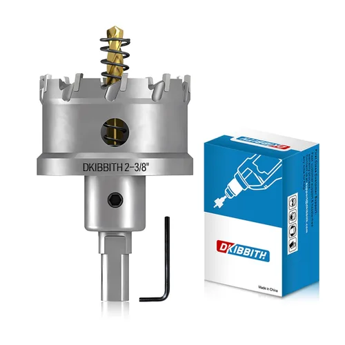 Miniatura 37 de TCT Juego de sierra perforadora, 2 paquetes de cortadores de agujeros con punta de carburo de tungsteno de 1-3/4" (45mm) resistentes para acero