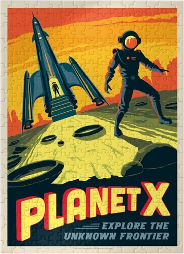 Miniatura 7 de MyPuzzle Planet X, póster vintage, rompecabezas prémium de 100 piezas para adultos