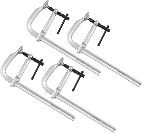 MAXPOWER Abrazadera en F resistente de 12 pulgadas x 4-3/4 pulgadas de garganta (300 x 120mm de garganta), paquete de 4
