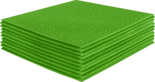 Miniatura 77 de FabricLA Hojas de fieltro acrílico para manualidades, cuadrados de fieltro precortados suaves de 4 x 4 pulgadas (3.9 in x 3.9 in), utiliza hojas