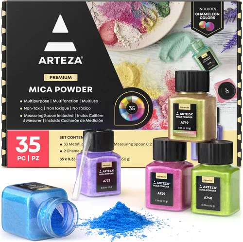 Miniatura 7 de Arteza Polvo de mica para resina epoxi, bronce A713, botella de 2 onzas, suministros de arte para fabricación de velas y manualidades de bricolaje