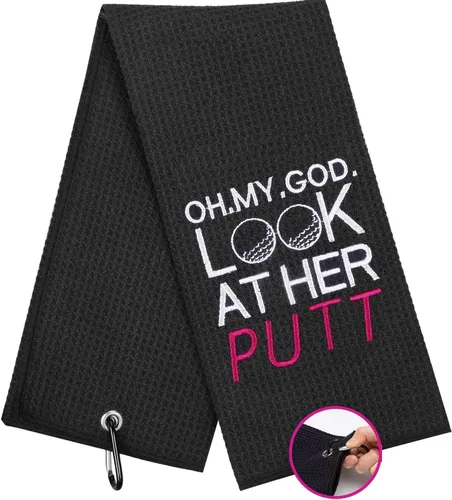 Miniatura 8 de Toalla de golf divertida, Best PAPA by Par, regalos de golf para hombres, accesorios de golf para hombres, toallas bordadas para bolsas con clip