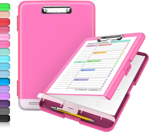 Miniatura 8 de Sooez - Sujetapapeles de documentos clínicos con almacenamiento, sujetapapeles de plástico resistente, de alta capacidad, con soporte para bolígrafo