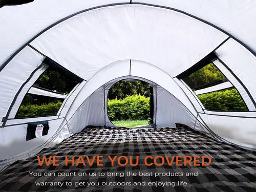 Miniatura 4 de Pop Up Tents for Camping 2-4 Person Waterproof Easy Up Setup Camping Tent 2 Big Doors Instant Family Blanco