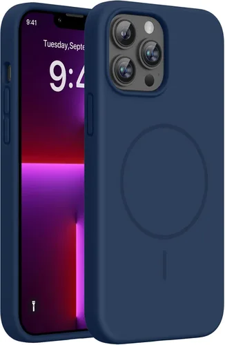 Miniatura 190 de Miracase Funda diseñada para iPhone 13, con protector de pantalla de vidrio templado, forro de microfibra suave antiarañazos, funda de goma