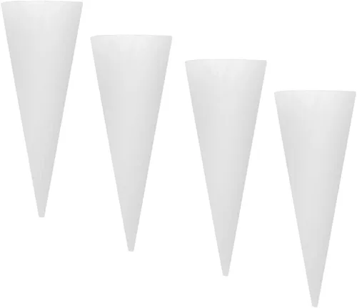 Miniatura 3 de homozy Florero de cristal decorativo de la sala de estar del cono de 4pcs 6.3 in