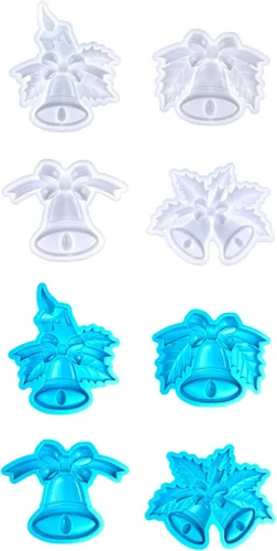 Molde de resina epoxi reutilizable para decoración de interiores y exteriores, campana de Navidad, molde de silicona para decoración del hogar,