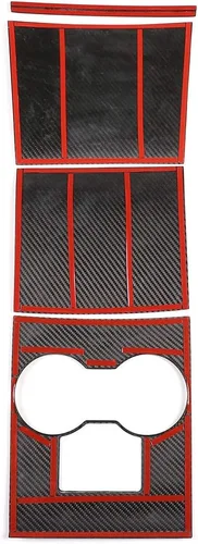 Miniatura 7 de YIWANG Consola central de fibra de carbono 100% real, panel de cambio de marchas, 4 piezas para accesorios de automóvil Tesla Modelo 3