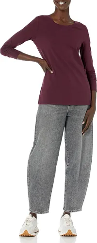 Miniatura 5 de Tienda Essentials - Camiseta de manga larga y con cuello redondo para mujer, corte clásico (disponible en talla extragrande)