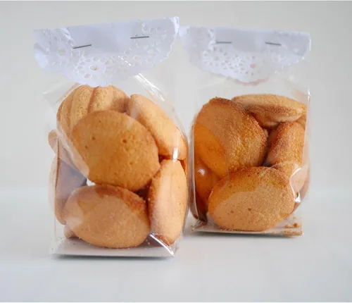 Miniatura 5 de Bolsas de celofán con fuelle, bolsas de celofán de fondo plano para s'mores con inserto de papel, 50 piezas, 3 x 2 x 8 pulgadas (tamaño mini)