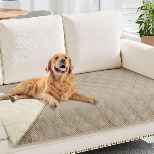 Miniatura 20 de hyha Manta impermeable para perros, manta reversible para cama de mascotas, funda suave para sofá/sillón lavable para perros, fundas impermeables