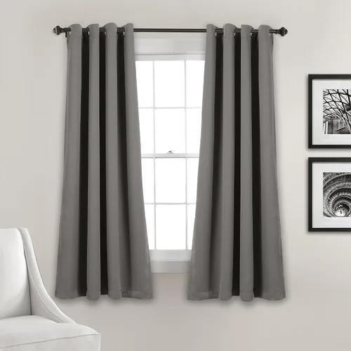 Miniatura 34 de Lush Decor Paneles de cortina opacas con aislamiento y ojales, par, 52 pulgadas de ancho x 84 pulgadas de largo, neutro, diseño clásico moderno
