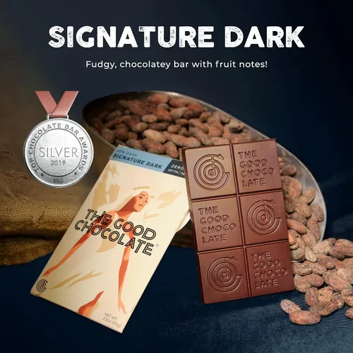 Miniatura 9 de The Good Chocolate - Minibarras de chocolate amargo Keto Signature, cero azúcar, aperitivo bajo en carbohidratos netos, más bajas calorías, caramelo