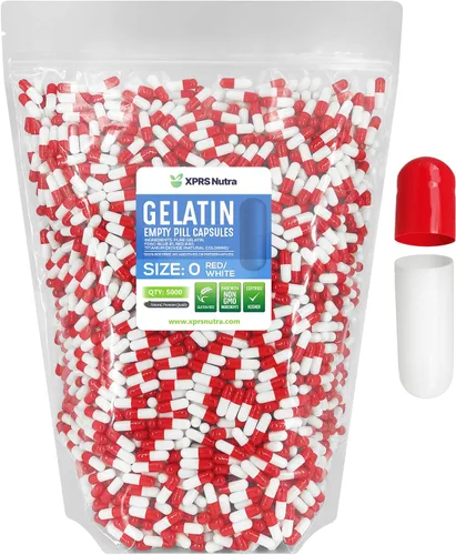 Miniatura 50 de XPRS Nutra Size 0 Empty Capsules - 100 Count Empty Gelatin Capsules - Pills DIY Capsule Filling - Pure Bovine Pill Gel Caps for Do-It-Yourself Rosado