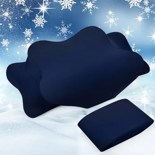 Miniatura 16 de Hahafelt Funda de almohada refrescante para el cuello cervical (solo funda de almohada) Funda de almohada ergonómica con cremallera, funda