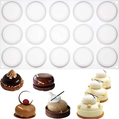 Miniatura 19 de OCPO KITCHEN Moldes de silicona con forma de corazón 3D para hornear pasteles de mousse, molde de silicona 3D para dulces, pastelería, chocolate