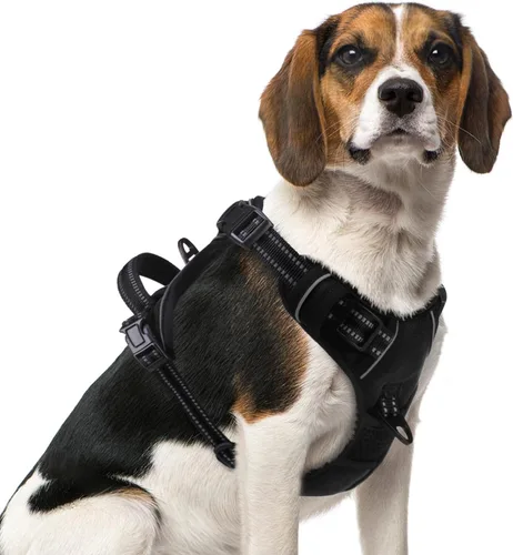 Miniatura 50 de PUPTECK Arnés para perro sin tirones para perros grandes, arnés para perro ajustable reflectante con mango de fácil control, arnés para mascotas