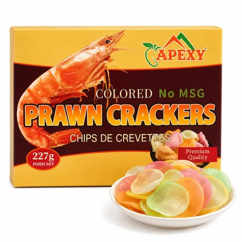 Miniatura 12 de Apexy - Galletas de gambas fritas de camarones crudos, galletas de camarones asiáticos multicolores, refrigerio crujiente de frito a hojaldre