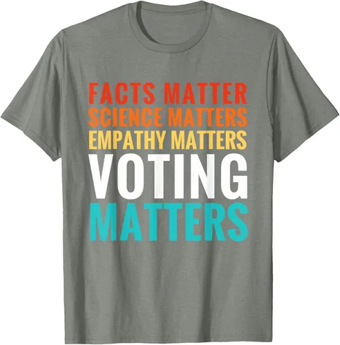 Miniatura 27 de Facts Matter Science Matters Voting Matters - Camiseta demócrata liberal, Negro, S