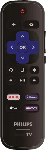 Control remoto de repuesto compatible con todos los televisores inteligentes Philips Roku TV【Solo funciona con Philips Roku TV, no para Roku Stick y
