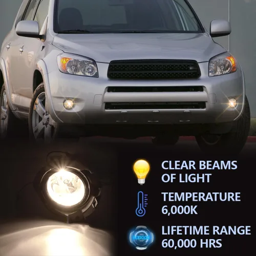 Miniatura 4 de PIT66 Luces antiniebla para parachoques delantero, compatibles con Toyota Rav-4 2006 2007 2008, luces antiniebla, montaje del lado del conductor