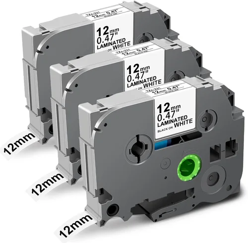 Miniatura 19 de Compatible con cinta azul P Touch TZe-531 TZe531 laminada 0.47 de 0.47 pulgadas, cinta azul de repuesto para Brother PT-D200 PT-D450, 1/2 pulgada x