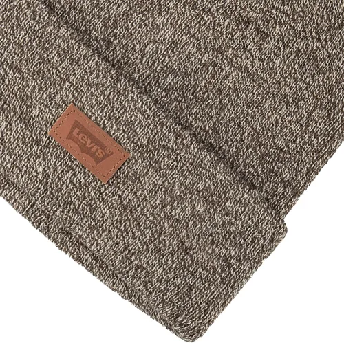 Miniatura 4 de Levi's All Season Comfy Leather Logo Patch Cuffed Hero Beanie