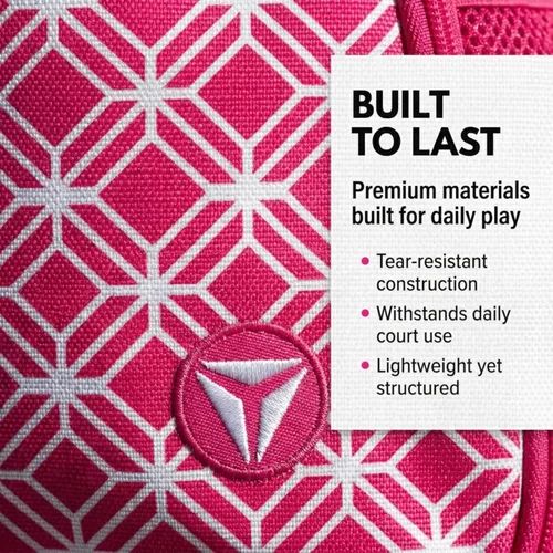 Miniatura 9 de Thorza Mochila de raqueta de tenis para mujer – Bolsa de tenis ligera que almacena 2 raquetas, pelotas y equipo deportivo – Mochila