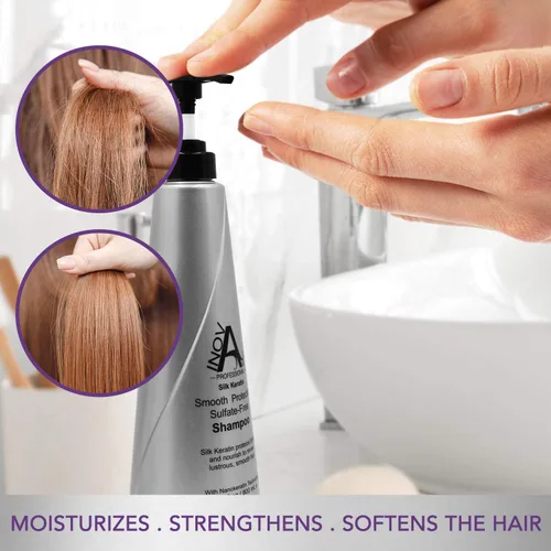 Miniatura 7 de Inova Professional Silk Keratin Smooth Protection Champú sin sulfatos (3.4 onzas), blanco