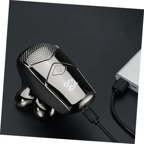 Miniatura 4 de Beaupretty Afeitadora eléctrica recargable para hombre, 6 cabezales para recortadora de pelo, afeitadora de barba
