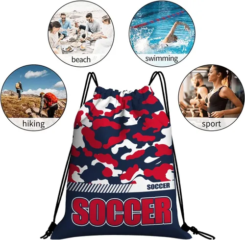 Miniatura 11 de Mochila con cordón impermeable para gimnasio, bolsas con cordón, bolsa de cuerda deportiva, mochila de camuflaje, Bolsas con cordón Cheer - Bolsas