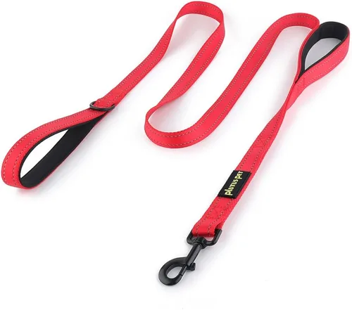 Miniatura 17 de Correa de perro de doble asa Plutus Pet de 6 pies, resistente, reflectante, correa de perro de doble asa para seguridad y entrenamiento, para perros