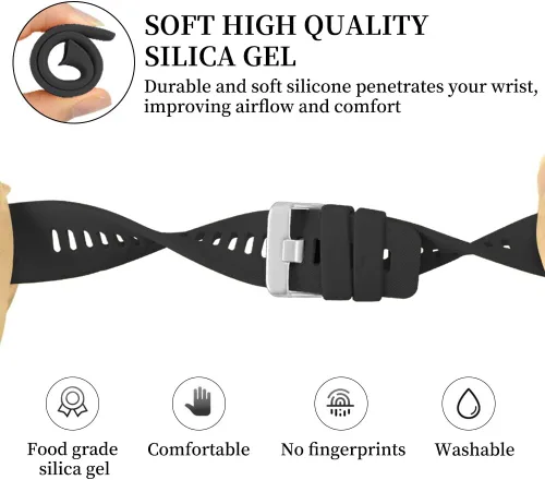 Miniatura 4 de Compatible con Garmin Forerunner 45, correa de repuesto deportiva de silicona suave, pulsera de fitness para Garmin Forerunner 45 Smartwatch