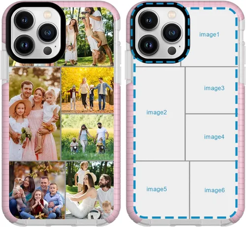 Miniatura 21 de Funda de teléfono personalizada para iPhone 14 Pro Max personalizada con collage de múltiples imágenes, resistente a los golpes, funda protectora
