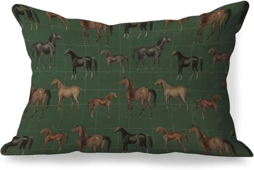 Miniatura 18 de Fundas de almohada de 12 x 20 pulgadas, regalos para amantes de los caballos, fundas de almohada lumbares decorativas para el hogar, sala de estar