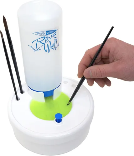 Miniatura 3 de Masterson Limpiador de Pinceles con Enjuague de Agua Dulce para Limpiar Pinceles, Sistema de Limpieza para Pintura Acrílica, Acuarela y Pinturas a