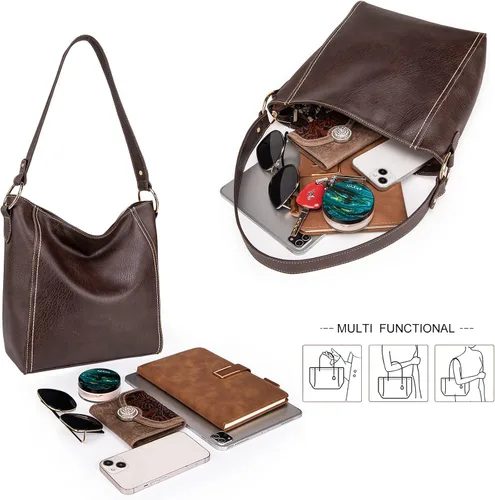 Miniatura 4 de Montana West Monederos de cuero vegano para mujer, bolsos de hombro y bolsos de mano para mujer