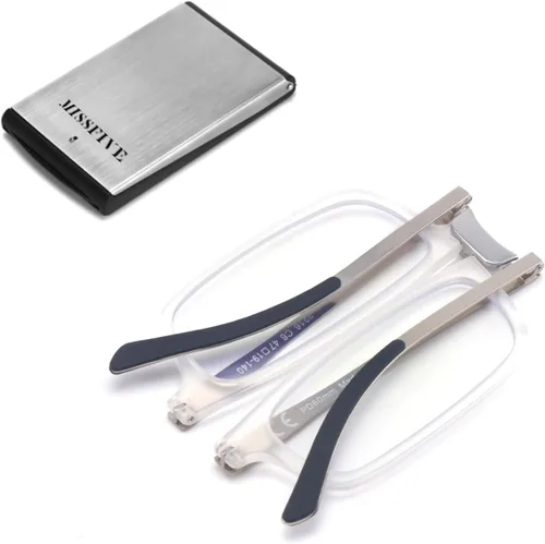 Miniatura 8 de Missfive Gafas de Lectura Plegables Premium con Bloqueo de Luz Azul para Hombres y Mujeres, Ultrafinas Plegables Portátiles Lectores de Viaje