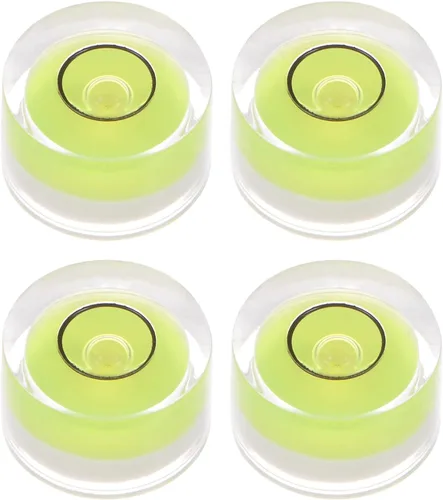 HARFINGTON 4 unidades de nivel redondo de burbuja de 0.472 x 0.276 in, mini niveles circulares de espíritu de diana para nivelación de cámara, Lima