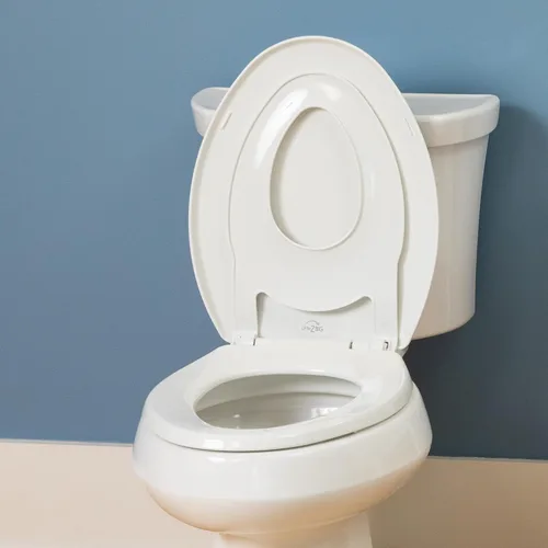 Miniatura 12 de Little2Big - Asiento de inodoro con asiento de entrenamiento integrado para niños pequeños, cierre lento, fácil de instalar, fabricado en Estados
